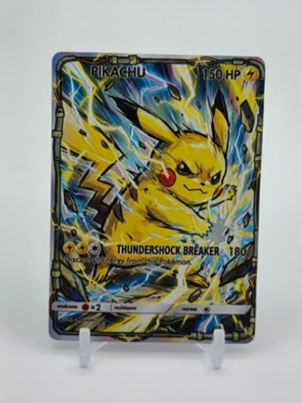 PIKACHU Fan-Art READ DISCRIPTION: HOLO PIKACHU Card PIKACHU Pokemon Card p1